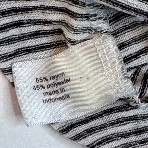 Lane Bryant Striped Pocket Tee Size 26/28 Black White Short Sleeve Top - Picture 8 of 10